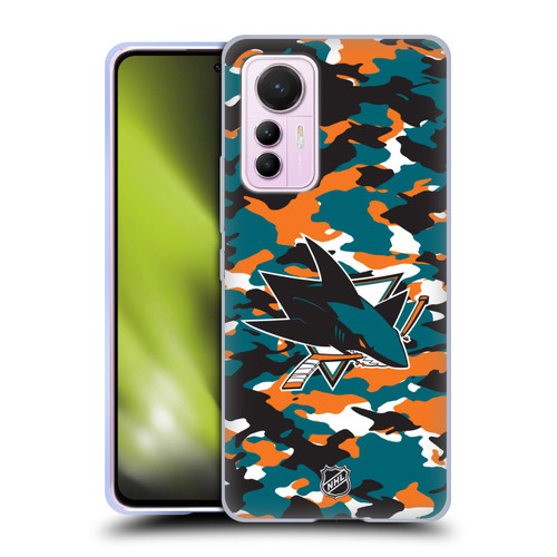 NHL San Jose Sharks Camouflage Soft Gel Case for Xiaomi 12 Lite