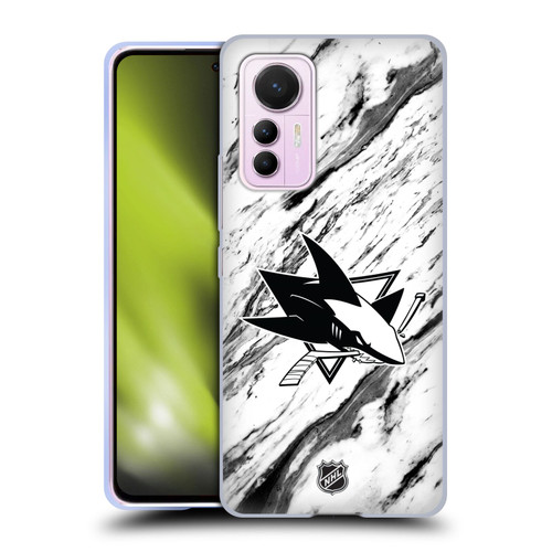 NHL San Jose Sharks Marble Soft Gel Case for Xiaomi 12 Lite