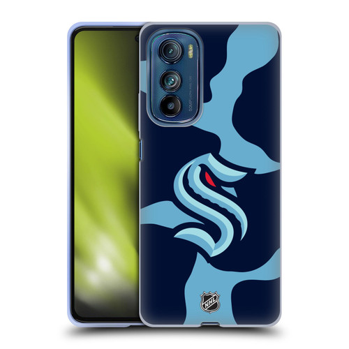 NHL Seattle Kraken Cow Pattern Soft Gel Case for Motorola Edge 30