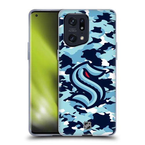 NHL Seattle Kraken Camouflage Soft Gel Case for OPPO Find X5 Pro