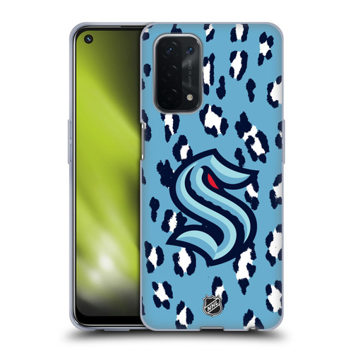 NHL Seattle Kraken Leopard Patten Soft Gel Case for OPPO A54 5G