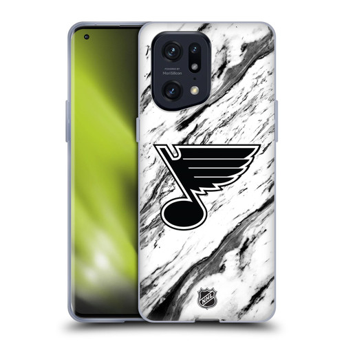 NHL St Louis Blues Marble Soft Gel Case for OPPO Find X5 Pro