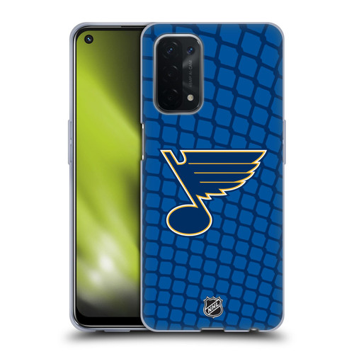 NHL St Louis Blues Net Pattern Soft Gel Case for OPPO A54 5G