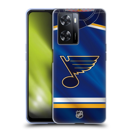 NHL St Louis Blues Jersey Soft Gel Case for OPPO A57s