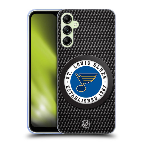 NHL St Louis Blues Puck Texture Soft Gel Case for Samsung Galaxy A14 5G