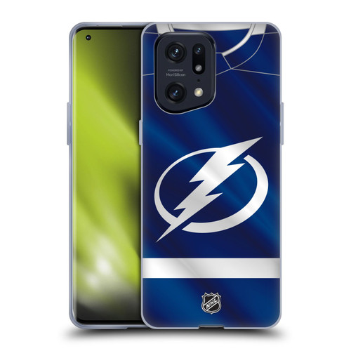 NHL Tampa Bay Lightning Jersey Soft Gel Case for OPPO Find X5 Pro