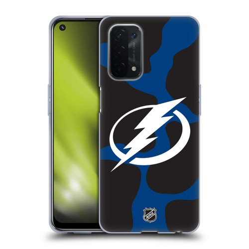 NHL Tampa Bay Lightning Cow Pattern Soft Gel Case for OPPO A54 5G