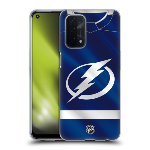 NHL Tampa Bay Lightning Jersey Soft Gel Case for OPPO A54 5G