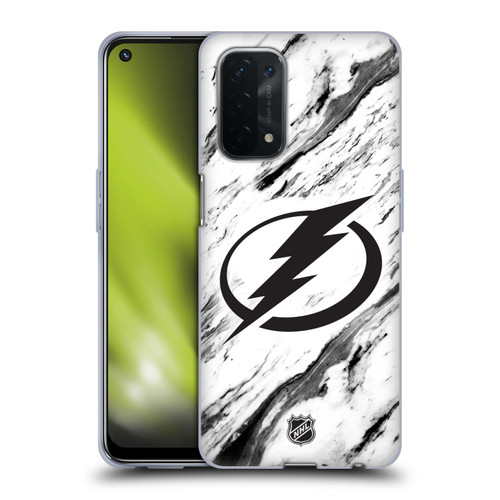 NHL Tampa Bay Lightning Marble Soft Gel Case for OPPO A54 5G