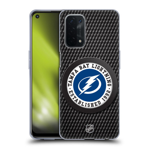 NHL Tampa Bay Lightning Puck Texture Soft Gel Case for OPPO A54 5G