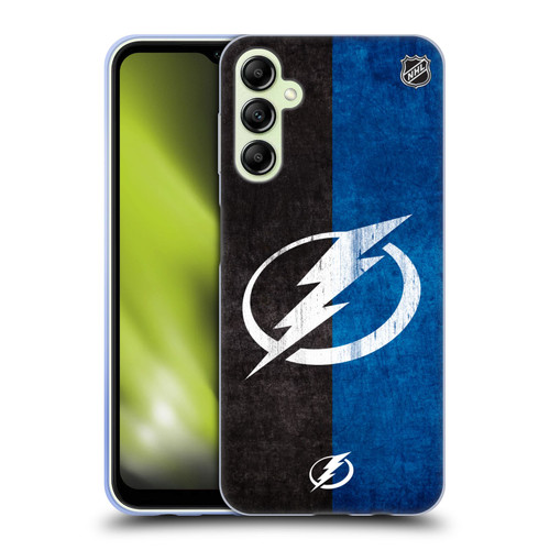 NHL Tampa Bay Lightning Half Distressed Soft Gel Case for Samsung Galaxy A14 5G