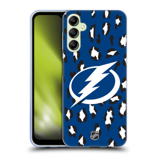 NHL Tampa Bay Lightning Leopard Pattern Soft Gel Case for Samsung Galaxy A14 5G