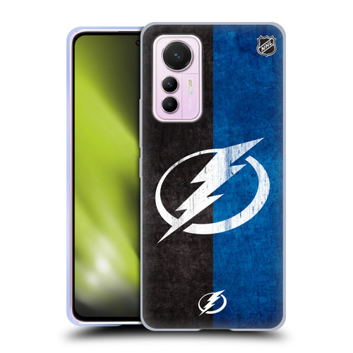 NHL Tampa Bay Lightning Half Distressed Soft Gel Case for Xiaomi 12 Lite