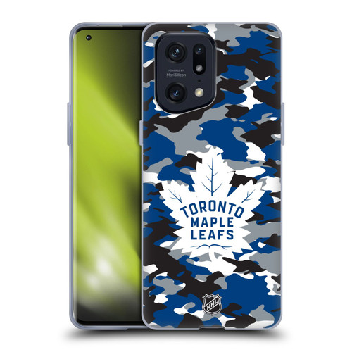 NHL Toronto Maple Leafs Camouflage Soft Gel Case for OPPO Find X5 Pro