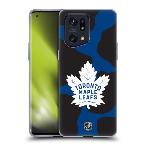 NHL Toronto Maple Leafs Cow Pattern Soft Gel Case for OPPO Find X5 Pro