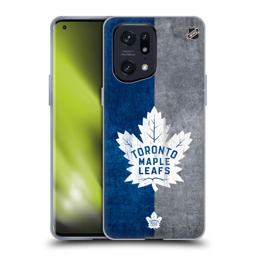 NHL Toronto Maple Leafs Half Distressed Soft Gel Case for OPPO Find X5 Pro