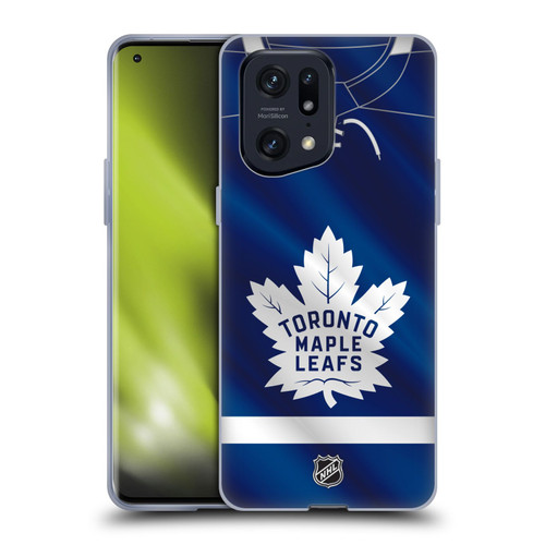 NHL Toronto Maple Leafs Jersey Soft Gel Case for OPPO Find X5 Pro