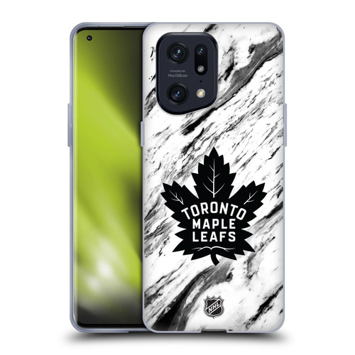 NHL Toronto Maple Leafs Marble Soft Gel Case for OPPO Find X5 Pro