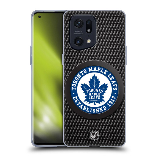 NHL Toronto Maple Leafs Puck Texture Soft Gel Case for OPPO Find X5 Pro