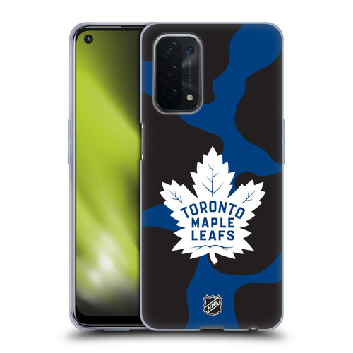 NHL Toronto Maple Leafs Cow Pattern Soft Gel Case for OPPO A54 5G