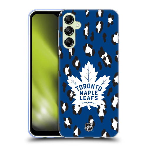 NHL Toronto Maple Leafs Leopard Patten Soft Gel Case for Samsung Galaxy A14 5G
