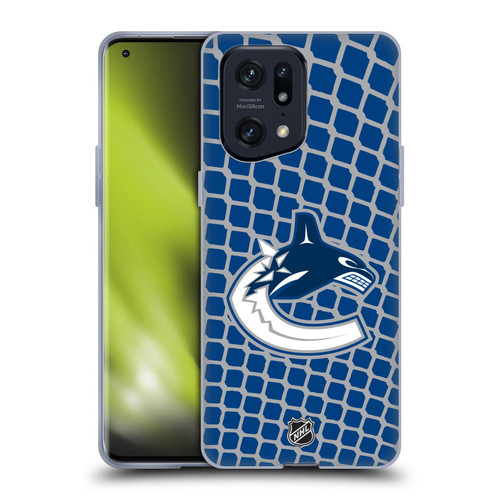 NHL Vancouver Canucks Net Pattern Soft Gel Case for OPPO Find X5 Pro