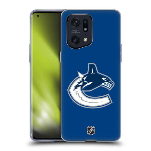 NHL Vancouver Canucks Plain Soft Gel Case for OPPO Find X5 Pro