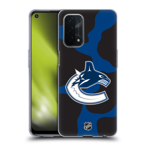 NHL Vancouver Canucks Cow Pattern Soft Gel Case for OPPO A54 5G