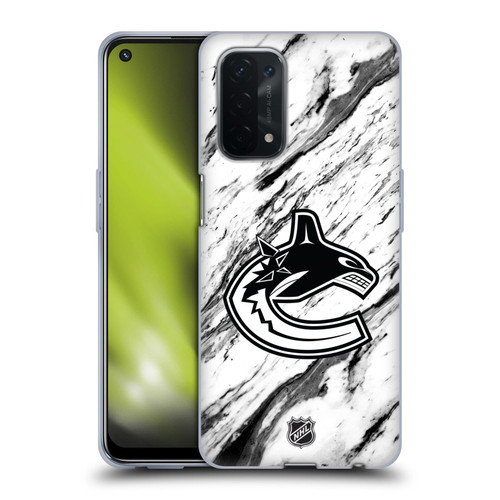 NHL Vancouver Canucks Marble Soft Gel Case for OPPO A54 5G