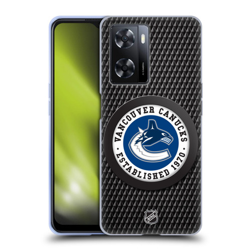 NHL Vancouver Canucks Puck Texture Soft Gel Case for OPPO A57s