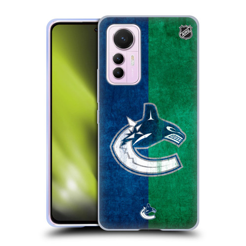 NHL Vancouver Canucks Half Distressed Soft Gel Case for Xiaomi 12 Lite