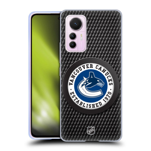 NHL Vancouver Canucks Puck Texture Soft Gel Case for Xiaomi 12 Lite