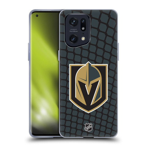 NHL Vegas Golden Knights Net Pattern Soft Gel Case for OPPO Find X5 Pro