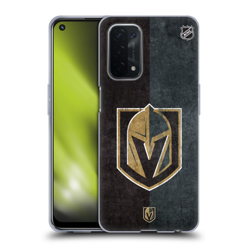 NHL Vegas Golden Knights Half Distressed Soft Gel Case for OPPO A54 5G