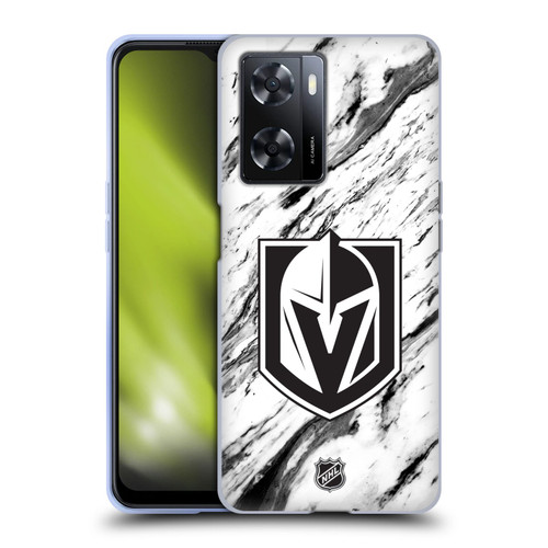 NHL Vegas Golden Knights Marble Soft Gel Case for OPPO A57s
