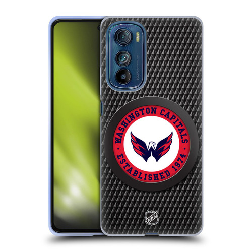 NHL Washington Capitals Puck Texture Soft Gel Case for Motorola Edge 30