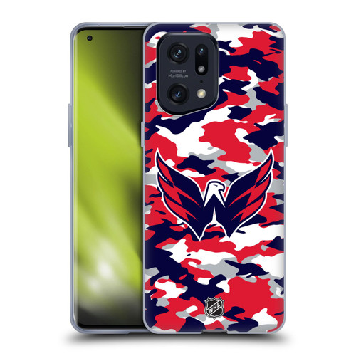 NHL Washington Capitals Camouflage Soft Gel Case for OPPO Find X5 Pro