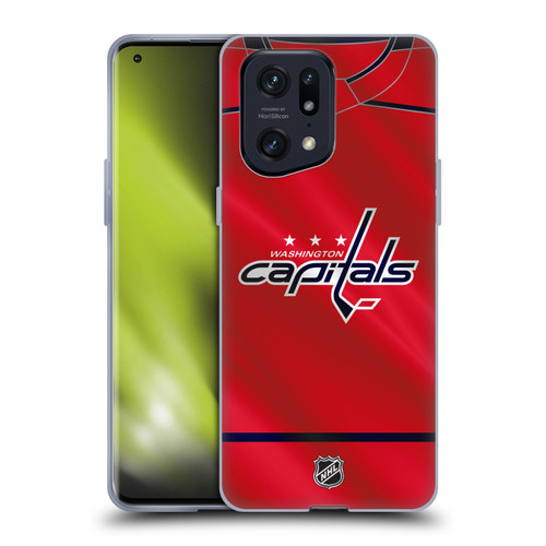 NHL Washington Capitals Jersey Soft Gel Case for OPPO Find X5 Pro