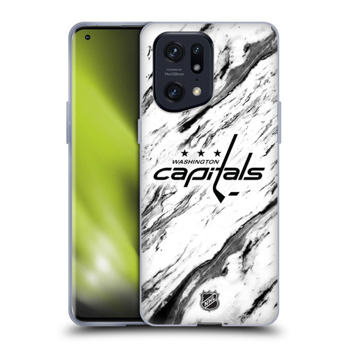 NHL Washington Capitals Marble Soft Gel Case for OPPO Find X5 Pro