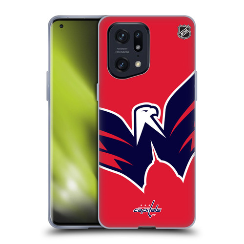 NHL Washington Capitals Oversized Soft Gel Case for OPPO Find X5 Pro