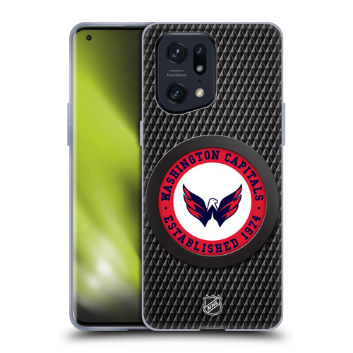 NHL Washington Capitals Puck Texture Soft Gel Case for OPPO Find X5 Pro
