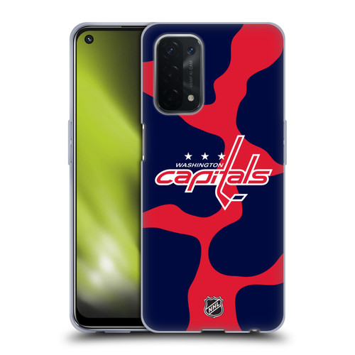 NHL Washington Capitals Cow Pattern Soft Gel Case for OPPO A54 5G