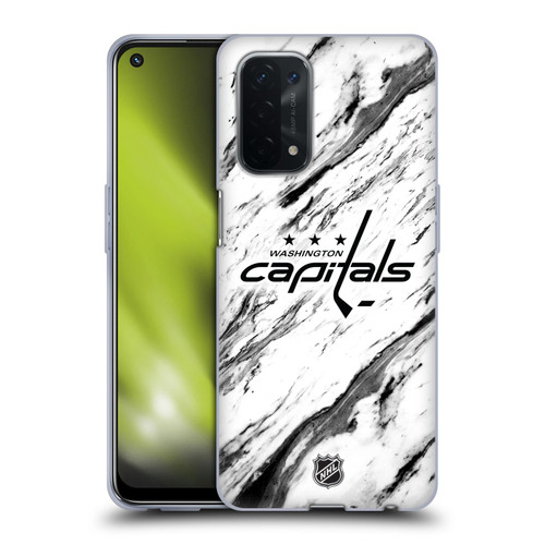 NHL Washington Capitals Marble Soft Gel Case for OPPO A54 5G