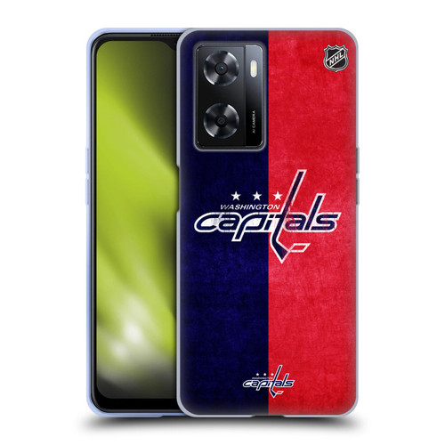 NHL Washington Capitals Half Distressed Soft Gel Case for OPPO A57s