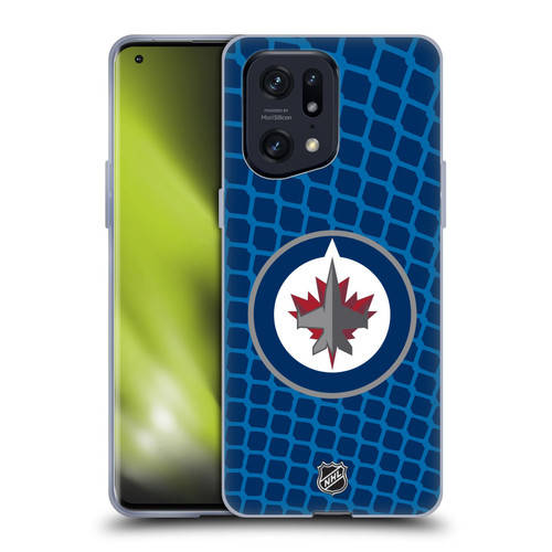 NHL Winnipeg Jets Net Pattern Soft Gel Case for OPPO Find X5 Pro