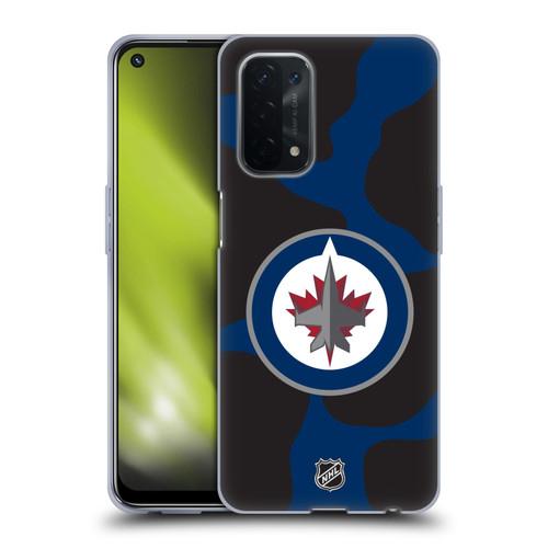 NHL Winnipeg Jets Cow Pattern Soft Gel Case for OPPO A54 5G