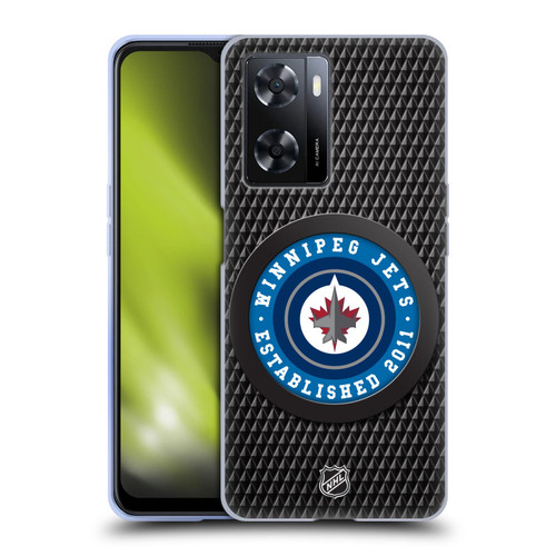 NHL Winnipeg Jets Puck Texture Soft Gel Case for OPPO A57s