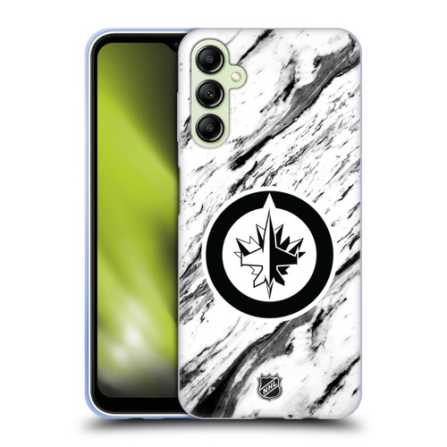 NHL Winnipeg Jets Marble Soft Gel Case for Samsung Galaxy A14 5G