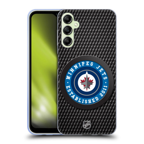 NHL Winnipeg Jets Puck Texture Soft Gel Case for Samsung Galaxy A14 5G
