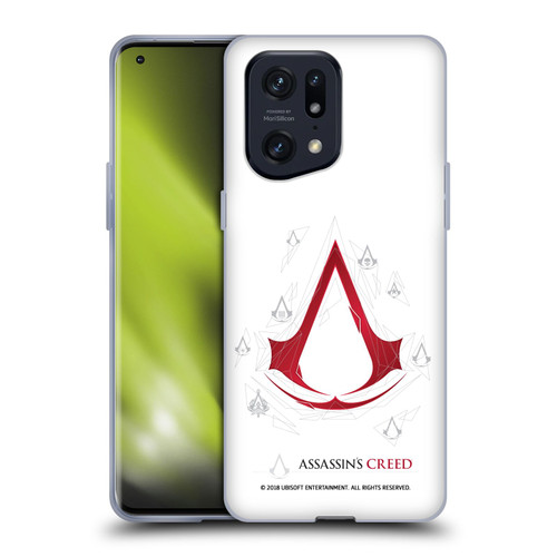 Assassin's Creed Legacy Logo Geometric White Soft Gel Case for OPPO Find X5 Pro
